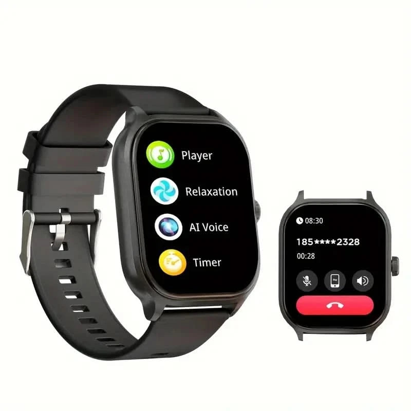 Smart watch with full touch screen, call, message reminder and other functions, compatible with iPhone/Android phones