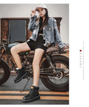 Boots Men High Top Boots High Quality Women Leather Shoes Fashion Outdoor Sneakers Men Lace Up Non-Slip Ankle Boots for Couple - M & M Global