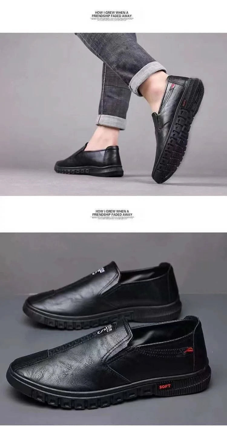 2024 New Hot Selling Men's Sports Shoes Casual Small Leather Shoes Bean Shoes Chef Shoes 39-44 Men's Shoes Dress Shoes Sneakers - M & M Global
