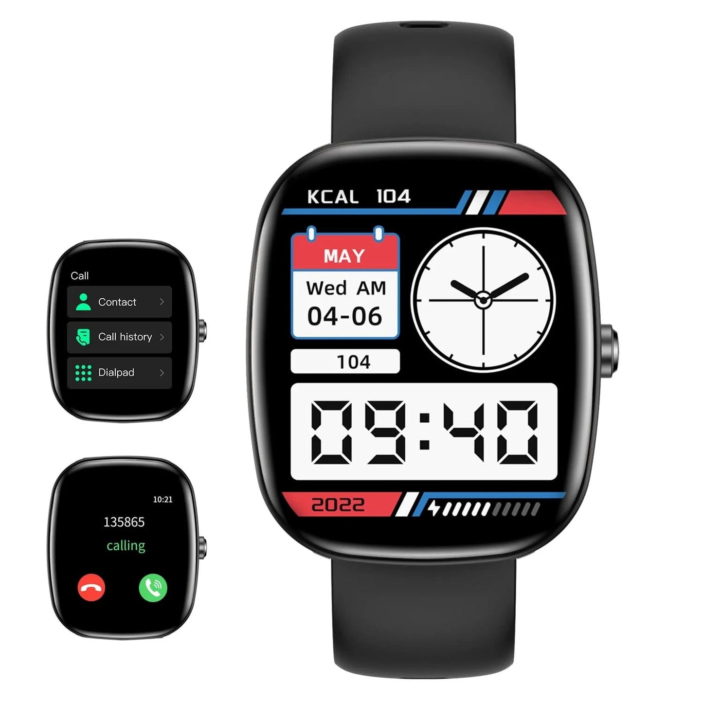 Smart watch, custom wallpaper, call reminder/rejection, multiple sports modes, music playback, unisex, suitable for iOS/Android