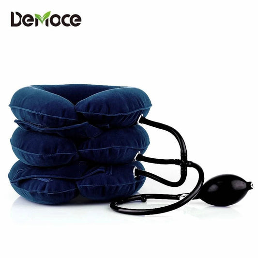 Cervical Neck Traction Medical Correction Device Cervical Support Posture Corrector Neck Stretcher Relaxation Inflatable Collar - M & M Global