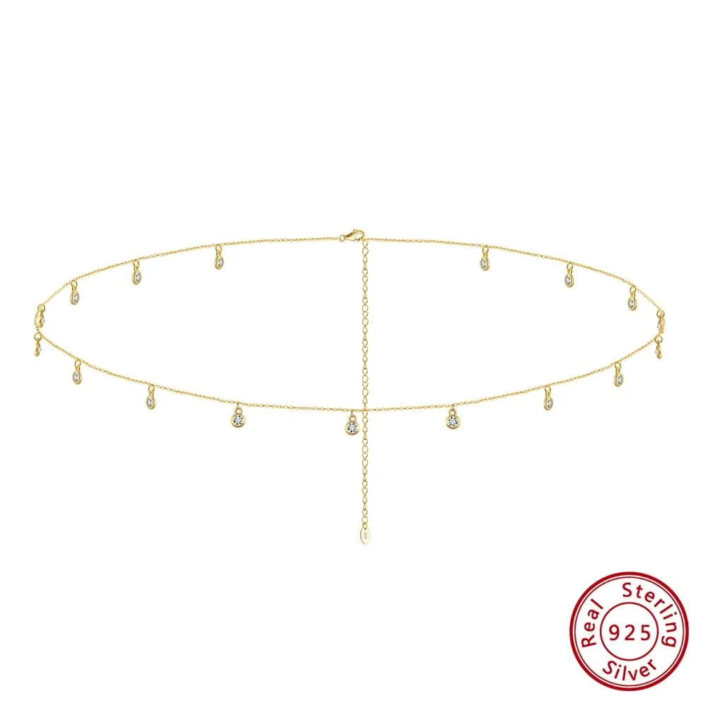 ORSA JEWELS 925 Sterling Silver Body Sexy Waist Chain Adjustable Sexy Bikini Body Belly CZ Chain for Women Summer Jewelry CW01 - M & M Global