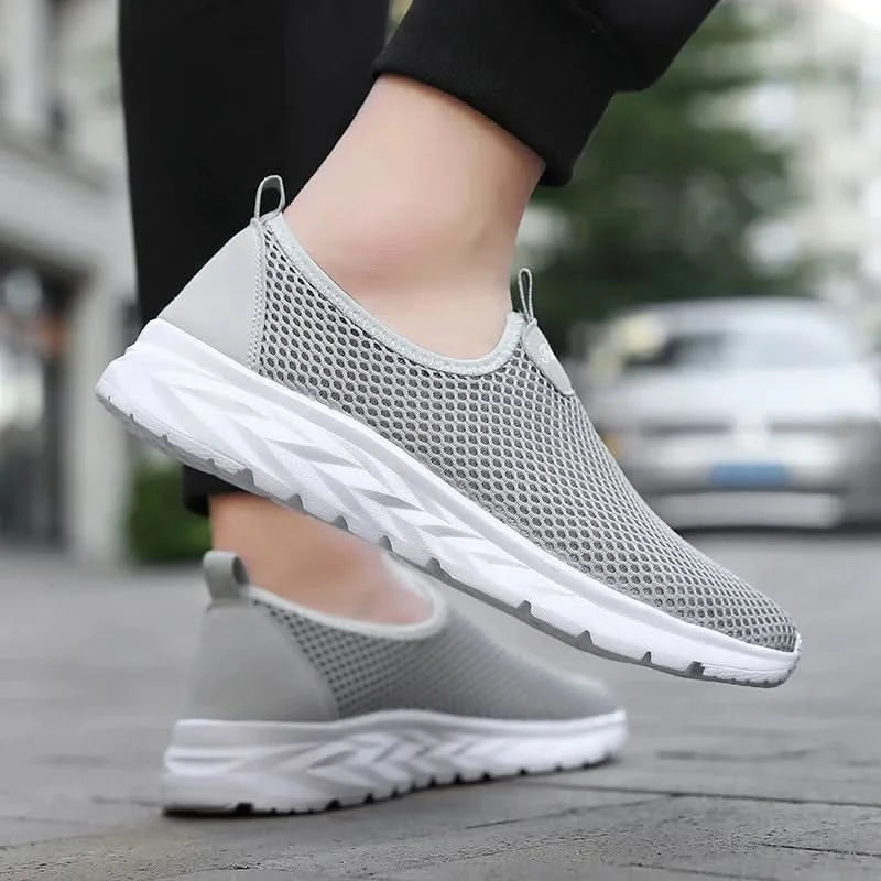 YRZL Mesh Loafers Men Casual Shoes Summer Lightweight Outdoor Male Walking Shoes Anti-slip Comfortable Slip on Loafers for Men - M & M Global