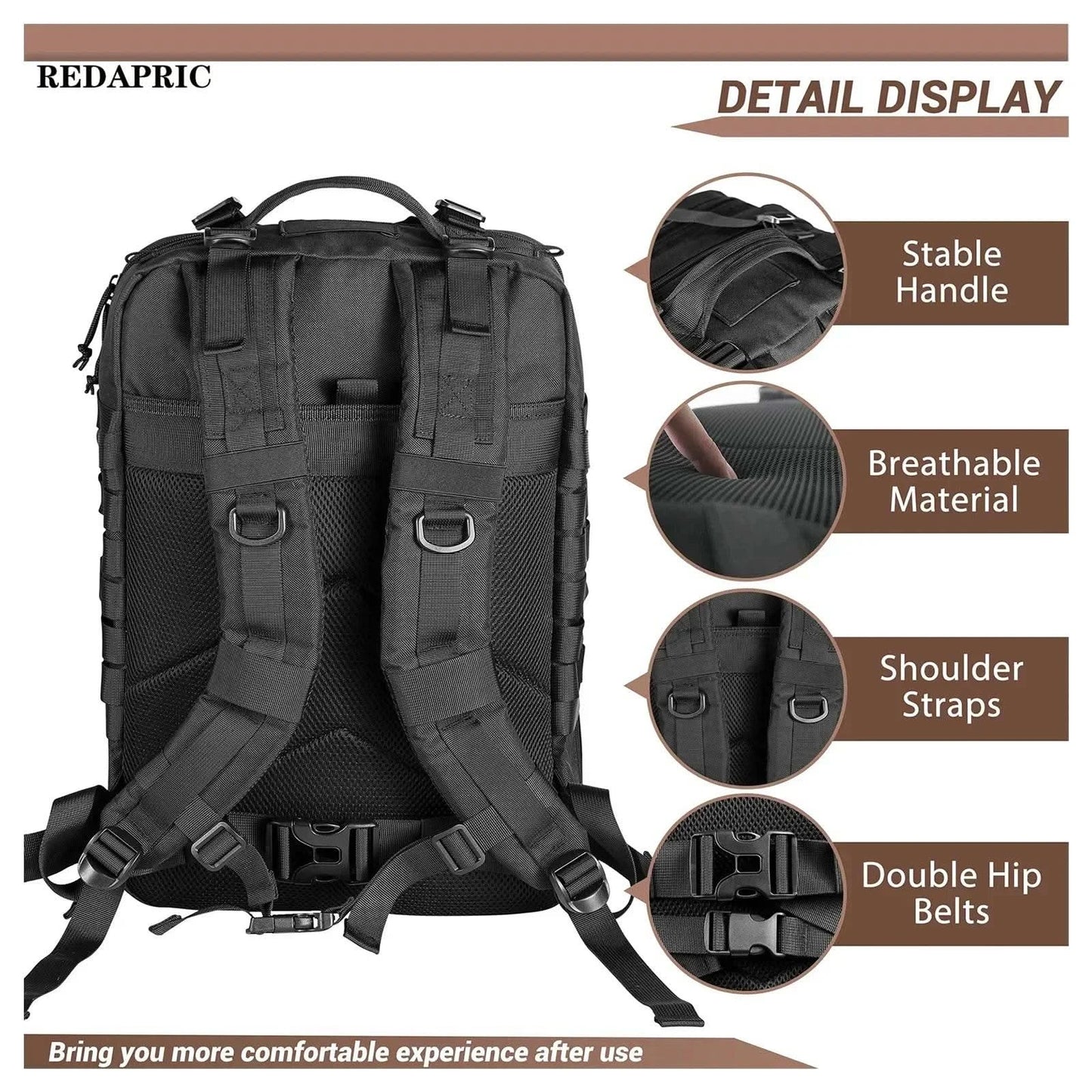 45L Man Tactical Backpacks HkingTraveling Bags Survival Outdoor 3P Assault Pack EDC Molle Pack For Trekking Hunting Bag - M & M Global