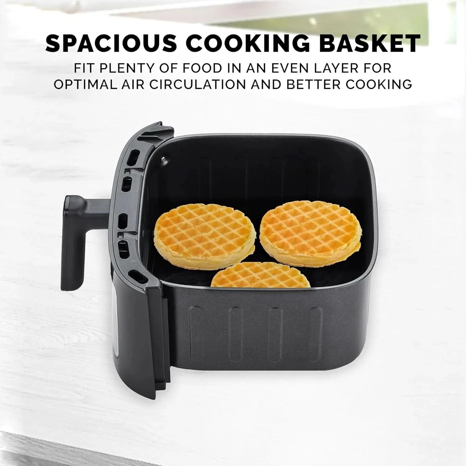 7 Quart Touchscreen Air Fryer with Window, Black (FT 52324 BK) - M & M Global