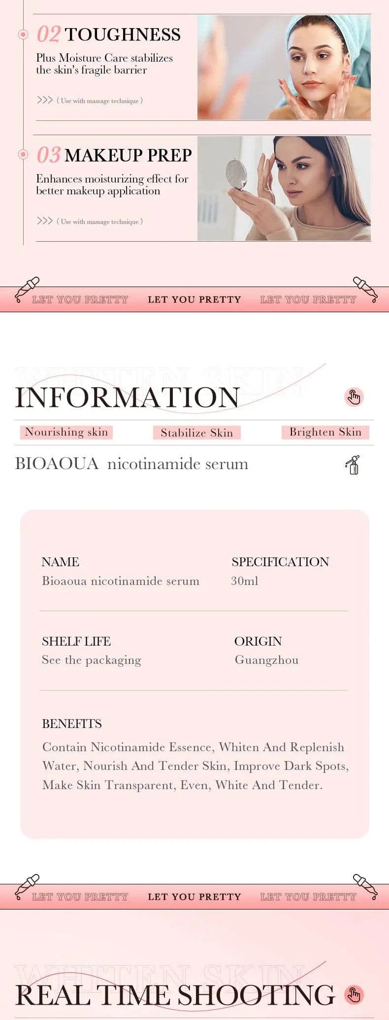 BIOAQUA Vitamin C Retinol Hyaluronic Acid Serum Moisturizing Brightening Hydrating Firming Facial Essence Beauty Face Skin Care - M & M Global
