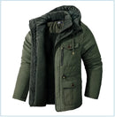 LZLLTT Men Winter Warm Parkas Mens Fleece  Jacket Parkas Men Casual Cotton Outdoor Fur Trench Padded Jackets Coats