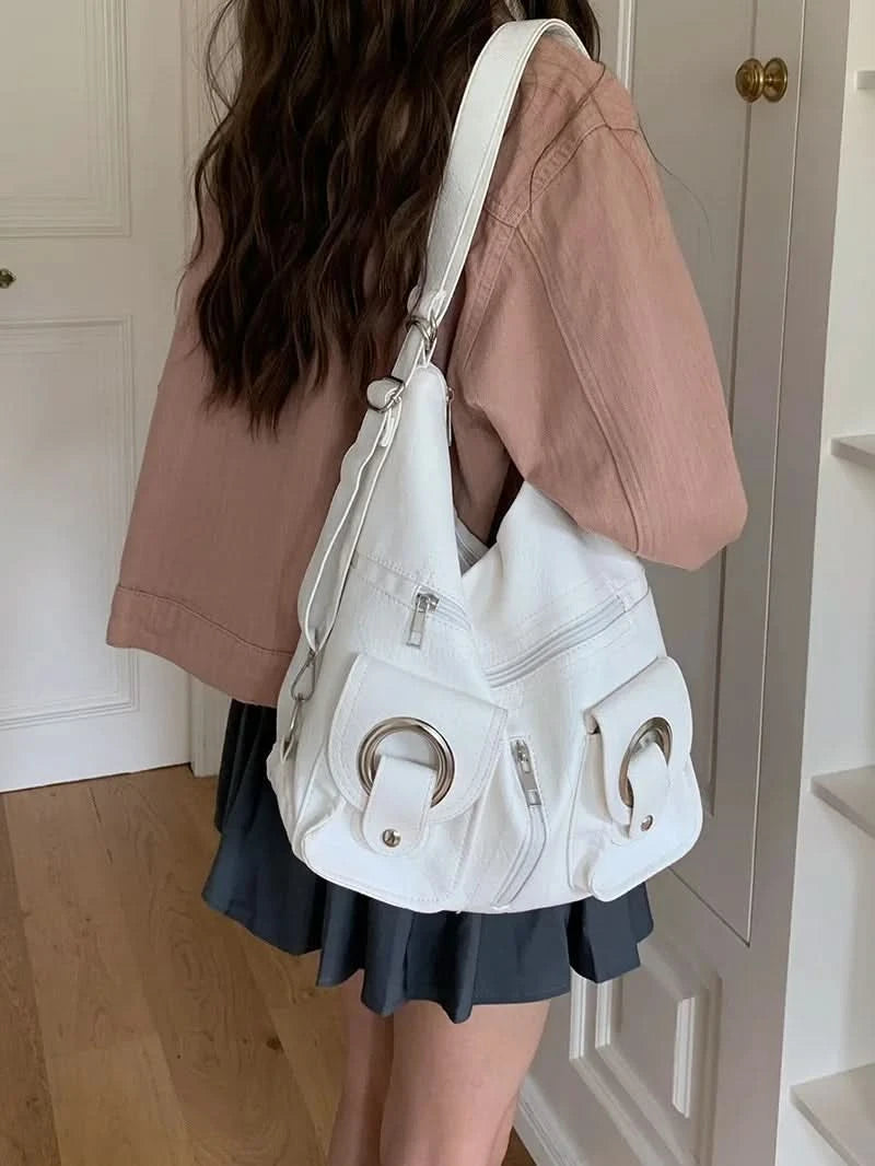 Vintage Women's Bag Leather Multifunctional Shoulder Bag Fashion Ladies Backpack Waterproof Wearable Square Backpacks - M & M Global