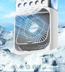 2025 New Three In One Household Air Conditioner Small Air Cooler Portable Smallfan Household Night Humidifier LED Nightlight Fan - M & M Global
