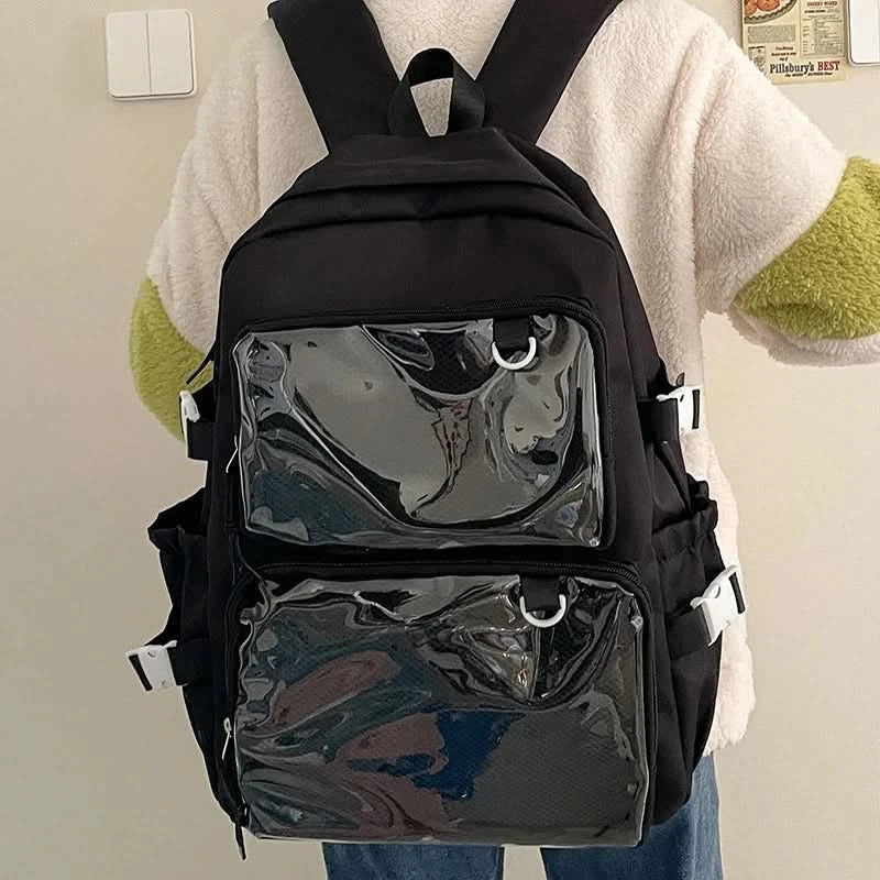 Japanese Style Transparent Ita Bag for Girls Comic Cons Large Capacity Women Backpack Fashion School Bags for College Student JK - M & M Global