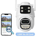 BESDER 6K 12MP Wifi Camera PTZ Dual Screen 8X Digital Zoom AI Auto Tracking Outdoor 8MP CCTV IP Camera Security Protection iCSee - M & M Global