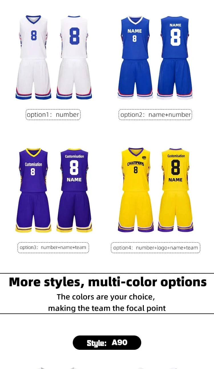 Kid Basketball Jersey Quick-drying Training Uniform Shirts Children Sportswear Kit Boys and Girls Tracksuit Sport Suit Clothes - M & M Global