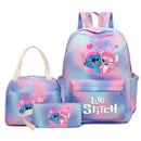 3Pcs Lilo Stitch Colorful Backpack Set With Tote and Pouch Large Capacity Lightweight And Breathable Outdoor Knapsack - M & M Global