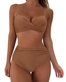Vintage High Waist Bikinis 2025 Women Push Up Swimwear Printed Swimsuit Female Beachwear Summer Bathers Bathing Suit Swimming - M & M Global