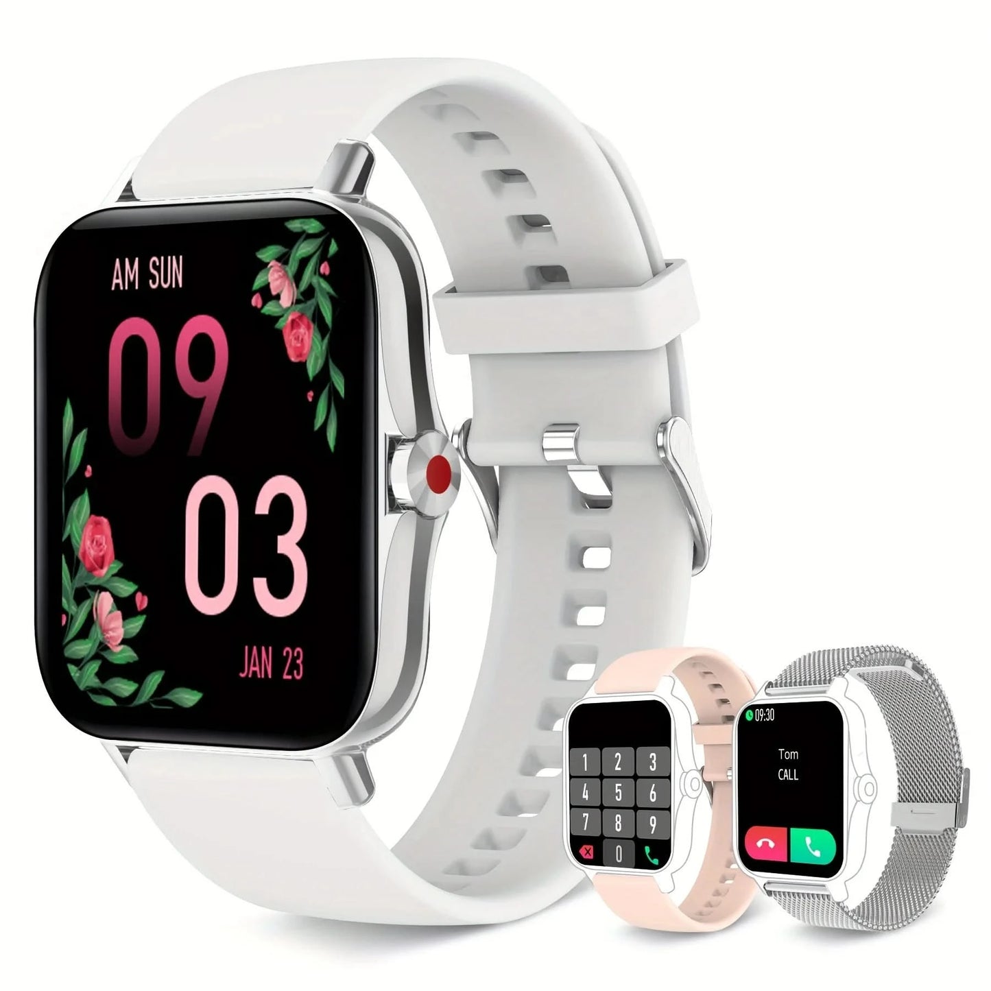 Smart Watch for Women(Call Receive/Dial), Fitness Tracker Smartwatch for Android iOS Phones Heart Rate Sleep Monitor Pedometer