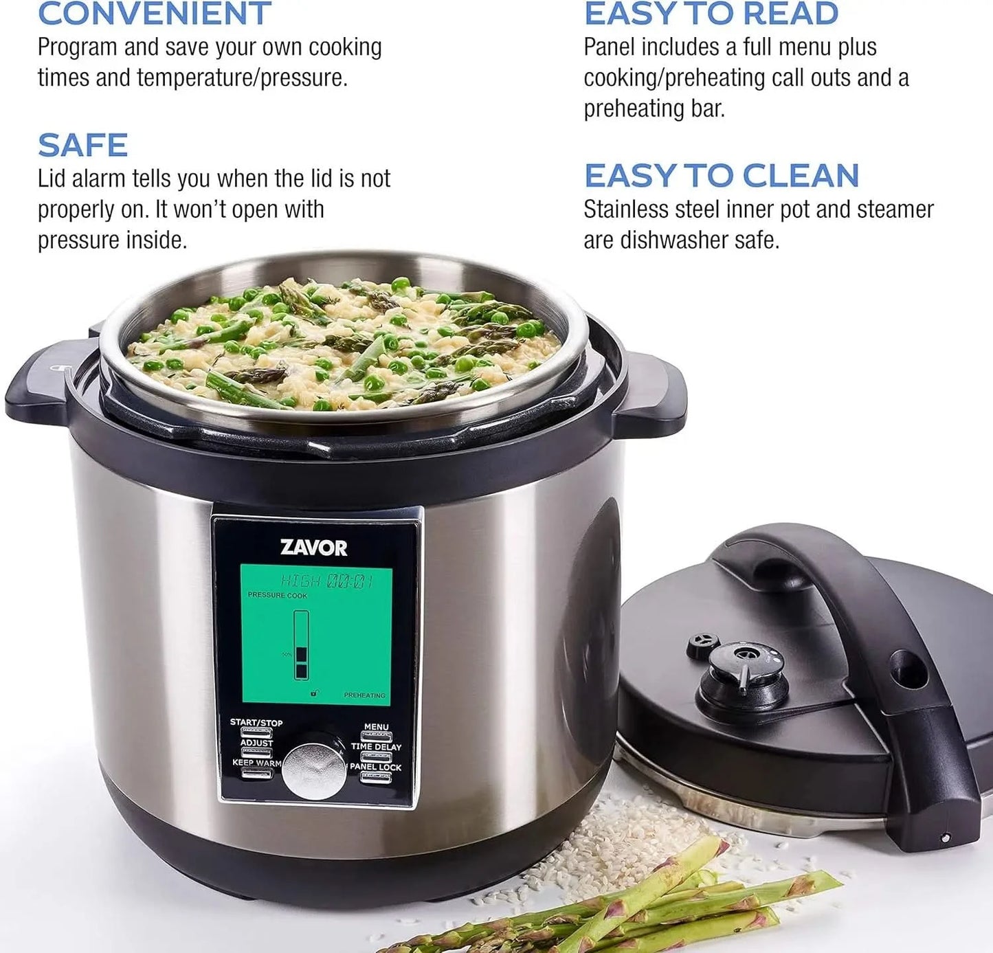 6 Quart Multi-cooker with America's Test Kitchen Multicooker Perfection Cookbook, Stainless Steel - M & M Global