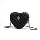 2024 Women's Heart-Shaped Herringbone Crossbody Bag with Eagle and Bird Head Shoulder Bag Chain Purse - M & M Global