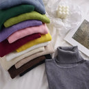Korean High Collar Knitted Long Sleeve Base Shirt Pure Color Slimming Versatile Underwear Elegant Inner Long Top Women's Fashion