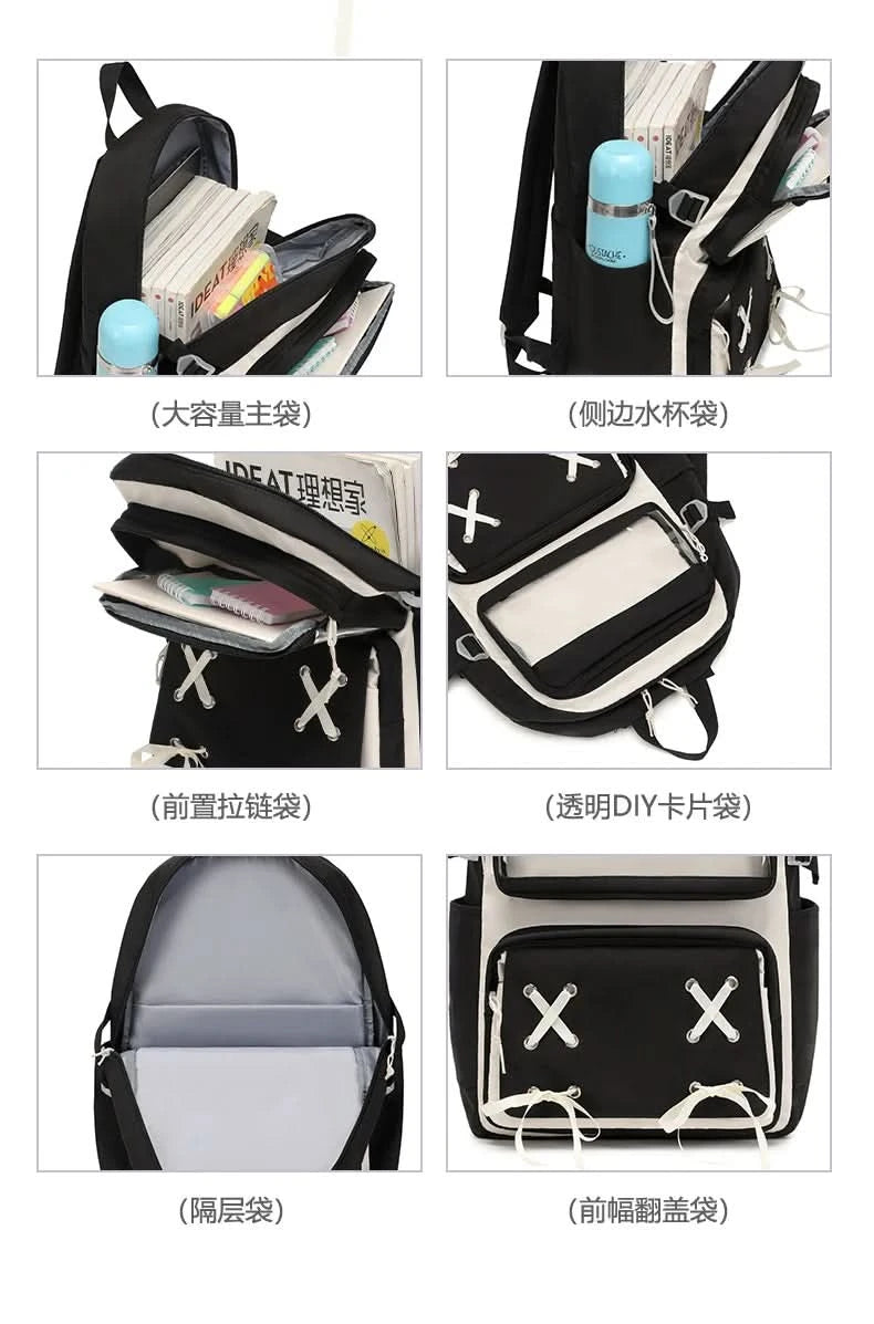 Miku Future School Backpack for Girls 2025 New Fashion Print Youth Pain Bag Large Capacity Backpack for School - M & M Global