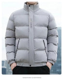 Men's Cotton Jacket Winter Stand Collar Warm Fashionable Trendy Bread Style Coat Regular Fit Male Outerwear Winter Jacket Men
