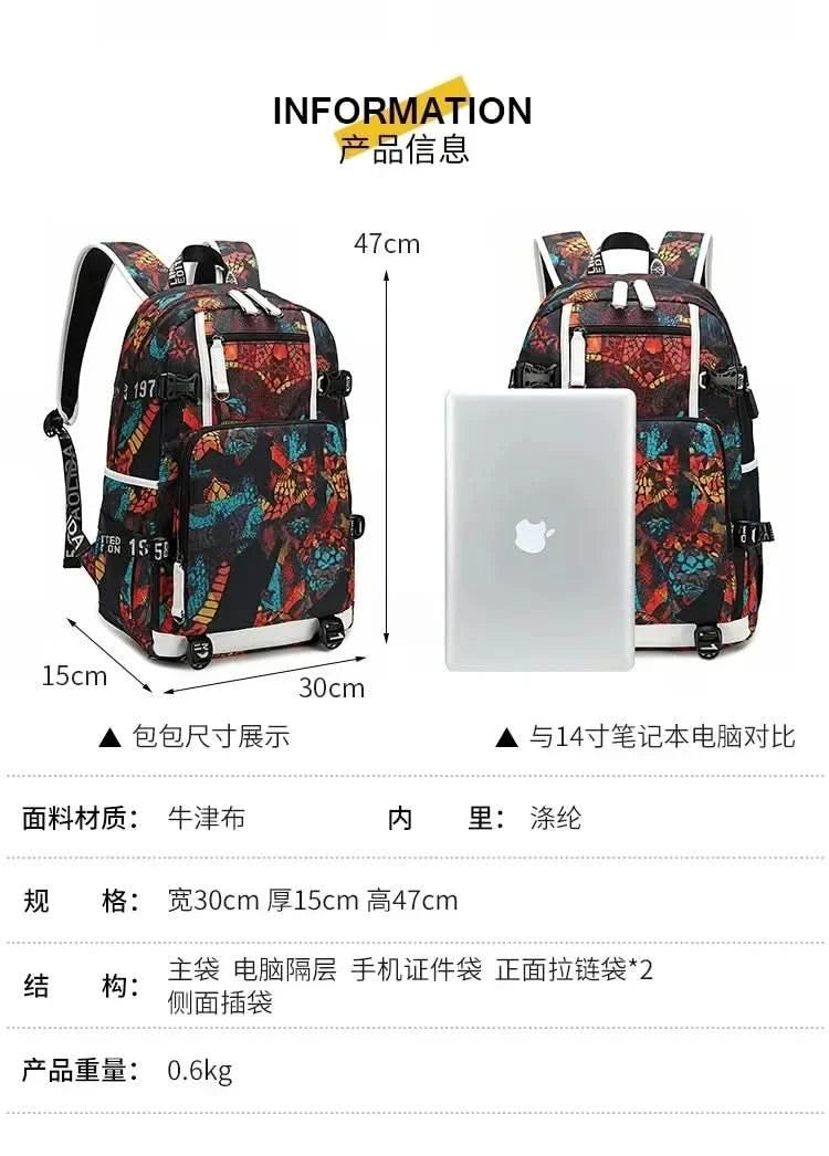 Messi C Ronaldo football bag star around high school students male and female large capacity backpack can be customized - M & M Global