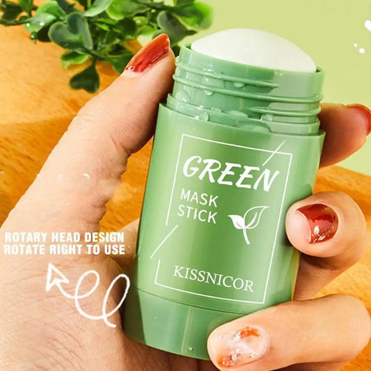 Face Clean Mask Green Tea Cleansing Stick Mask Shrink pores Deep Blackhead Remover facial Cleansing Moisturizing Mask 40g - M & M Global