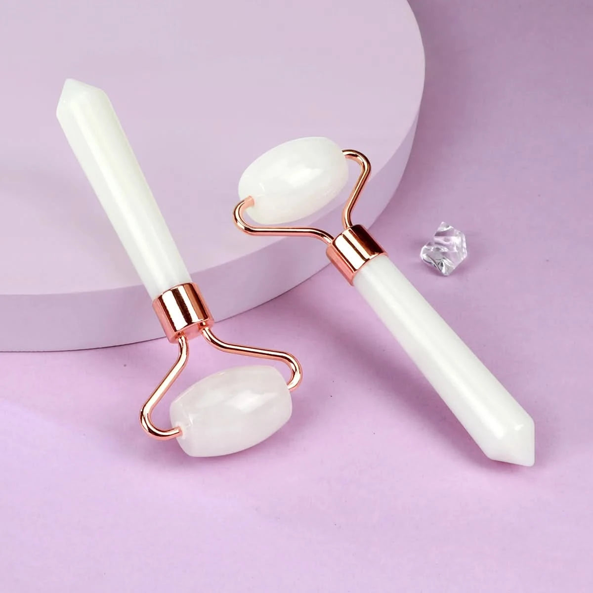 Natural Jade Roller Massager Eye Roller Face Massager Beauty Skin Care Massage Tool Mini Portable Body Eye Massager Face Roller - M & M Global