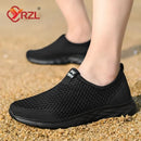 YRZL Men's Sneakers Breathable Mesh Men Casual Shoes Outdoor Non-Slip Big Size Loafers Walking Lightweight Male Tennis shoes - M & M Global