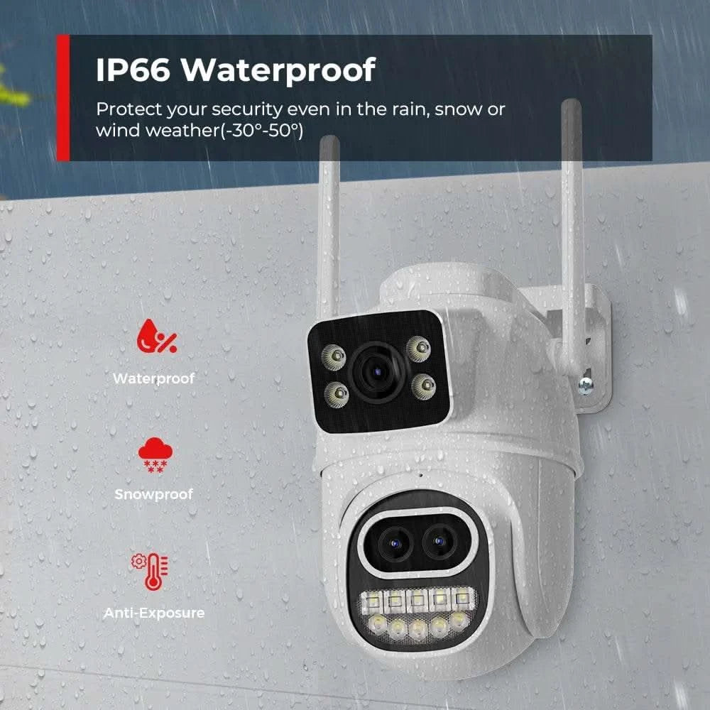 BESDER 6K 12MP Wifi Camera PTZ Dual Screen 8X Digital Zoom AI Auto Tracking Outdoor 8MP CCTV IP Camera Security Protection iCSee - M & M Global