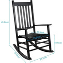 Outdoor Rocking Chair Set, Wood Porch Rocker, 2 Wooden Rocking Chair With Outdoor Side Table, Perfect for Indoor or Outdoor, All