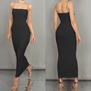 JZ461 Summer Women's Dress Long Sling Dresses Club Sexy Suspender Dress