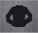 Women Long Sleeve Sport Jacket Spring Summer Gym Workout Coat Yoga Running Sports Cycling Top Casual Zipper Outfit Clothes Chic
