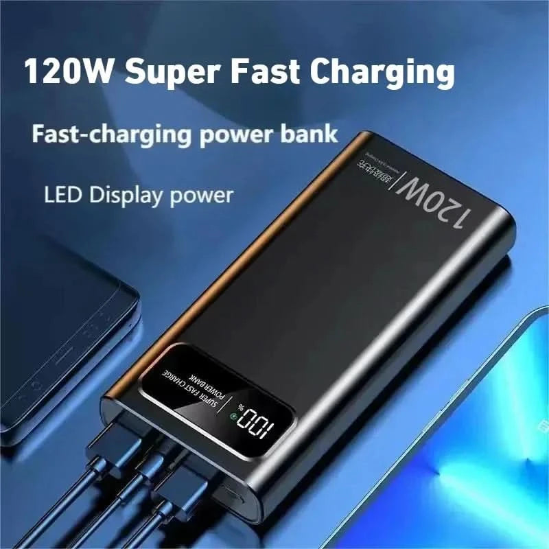 Xiaomi Fast Charging Power Bank 200000mAh Ultra Large Capacity Powerbank 120W Super Charge Portable External Battery LED Display - M & M Global