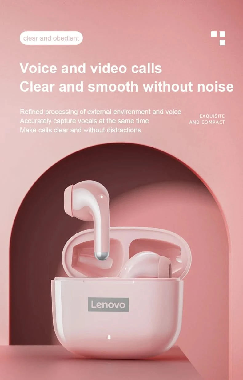 Original Lenovo LP40 Pro Earphones Wireless Bluetooth 5.1 Sport Noise Reduction Headphones Touch Control 250mAH 2022 New Lp40pro - M & M Global