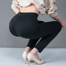 2025 Autumn Winter Casual Elegant Office Slimming Solid Color Fleecing Thick Thin Women's Pants Elastic Waist Tight Pencil Pants