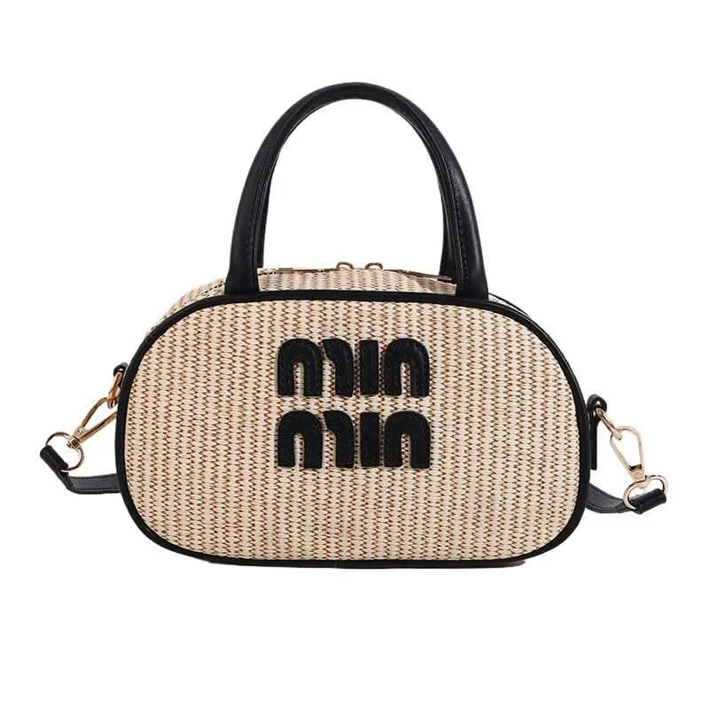 2025 new trendy and fashionable crossbody bag with niche design, woven shoulder bag for women, popular bowling bag this year - M & M Global