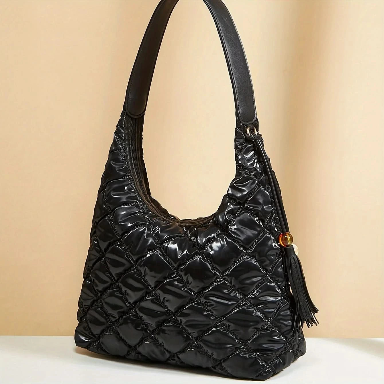 Vintage large capacity plaid shoulder women's bag 2024 autumn/winter new leisure handbag commuter Tote bag - M & M Global