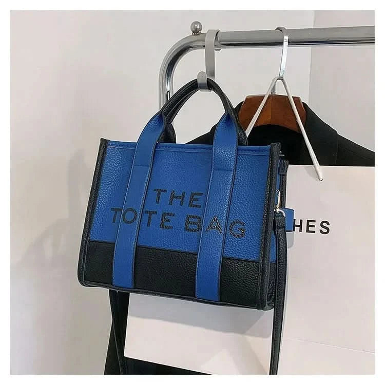 Hot Sale Of The Season New Women's PU Leather 3D Square Shoulder Bag Letter Tote Bag Color Block Fashionable Ladies Crossbody Ba - M & M Global