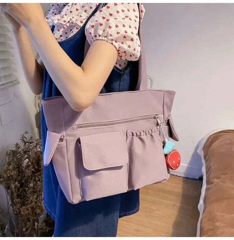 Bag Women Messenger Bag Preppy Student Book Bag Nylon Shoulder Bags Commuter Handbag Women - M & M Global