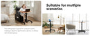 JHK Portable Computer Desk Laptop Height Adjustable Table Mobile Sitting Workstation Lockable Wheels Suitable For Work Learning