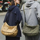 Casual Canvas Messenger Bag Versatile Flip Large Capacity Shoulder Book Bag For Student Adjustable Crossbody Bag For Men Women - M & M Global