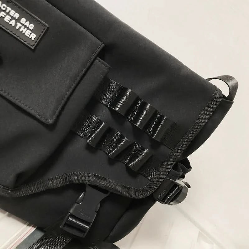 Unisex Nylon Fabric Messenger Bags Multi Pockets Large Capacity Shoulder Shopper Tote Bag Student School Satchels Female Handbag - M & M Global