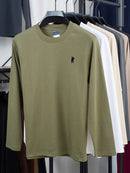 2025 Autumn Hot Selling New Designer Brand Original Crown Embroidered Long Sleeve Men' Casual Comfortable Round Neck T-shirt Top