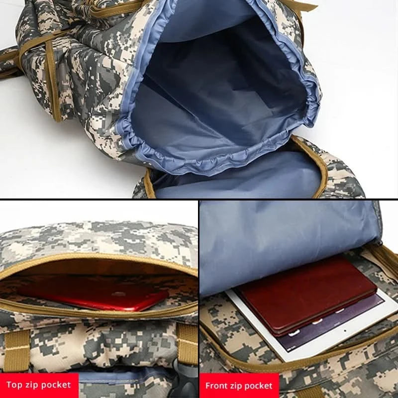 Rilibegan Men Travel Backpack Tactical Climbing Outdoor Hiking Camouflage Multifunctional Bag Men Backpack - M & M Global