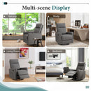 JHK Swivel Rocking Living Room Sofa Manual Upholstered Seating Recliner Angle Adjustable with Extra Large Footrest for Bedroom