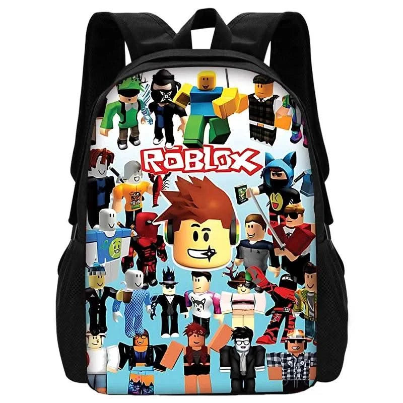 Child School Game R-RobloxS Backpack with Lunch Bags ,Pencil Bags ,School Bags for Boys Girls Best Gift - M & M Global