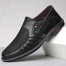 Business Leather Shoes For Men Summer British Style Hight Quality Casual White Leather Shoes Male Slip On Men Loafer Comfortable - M & M Global