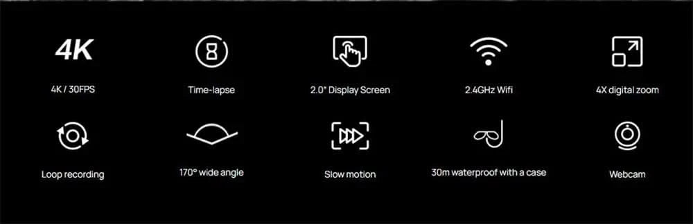 SJCAM SJ4000 Air Action Camera with 4K Video 30M Waterproof 2.4G WiFi Sports Camera Action Cam Sports Camera bicycle motorcycles - M & M Global