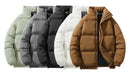 Winter Parka Men Brown Thick Warm Jackets Big Size Oversize Cotton Padded Windbreaker Outwear Waterproof Loose Coats