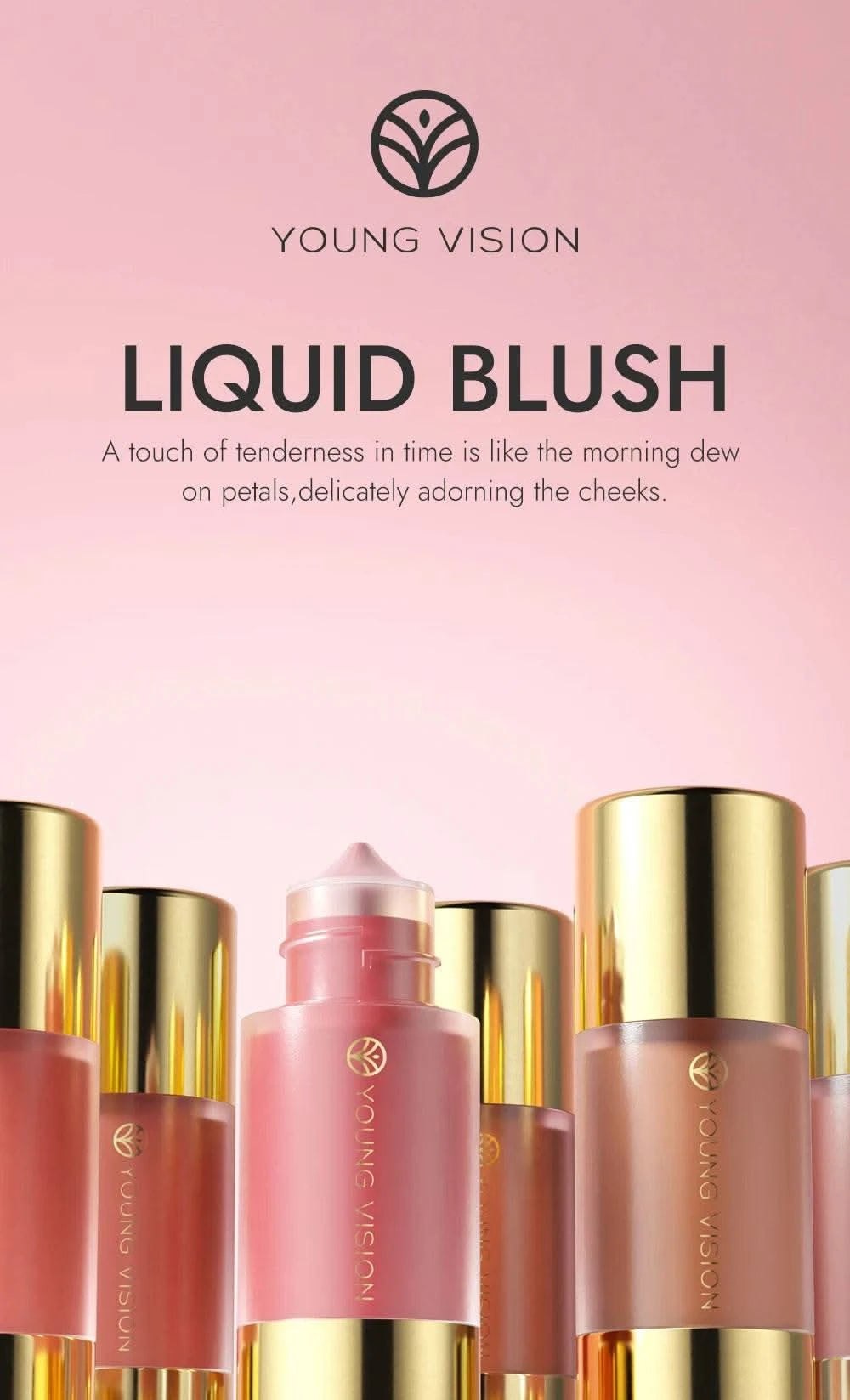 Dropper Liquid Blush Facial Rouge Contouring Brighten Plumper Nude Smooth Blush Stick Moisturize Lasting Good Complexion Makeup - M & M Global